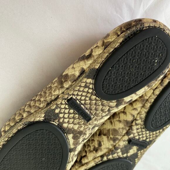 Tory Burch Minnie Snake Embossed Leather Ballet Flats Size 8 Roccia - Picture 10 of 13